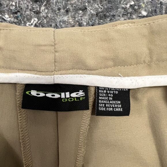 Bolle Golf Pants Men 40 40x30 Beige Tan Button Pocket Zipper - Picture 7 of 9